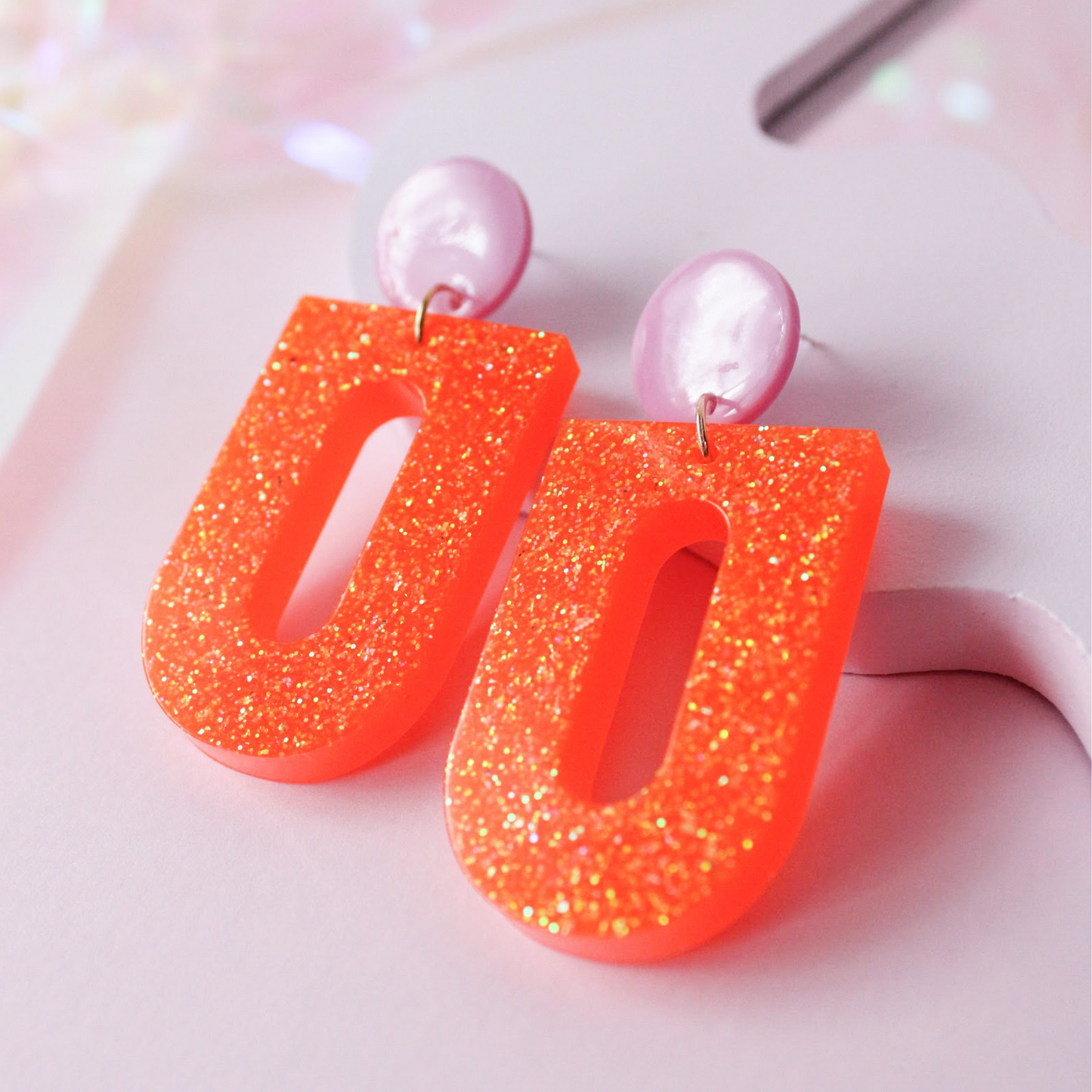 Pendientes Naranjas Resina