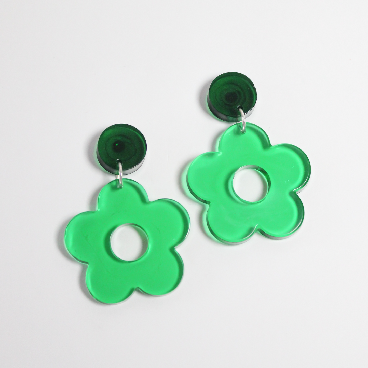 Pendientes Flor Verde